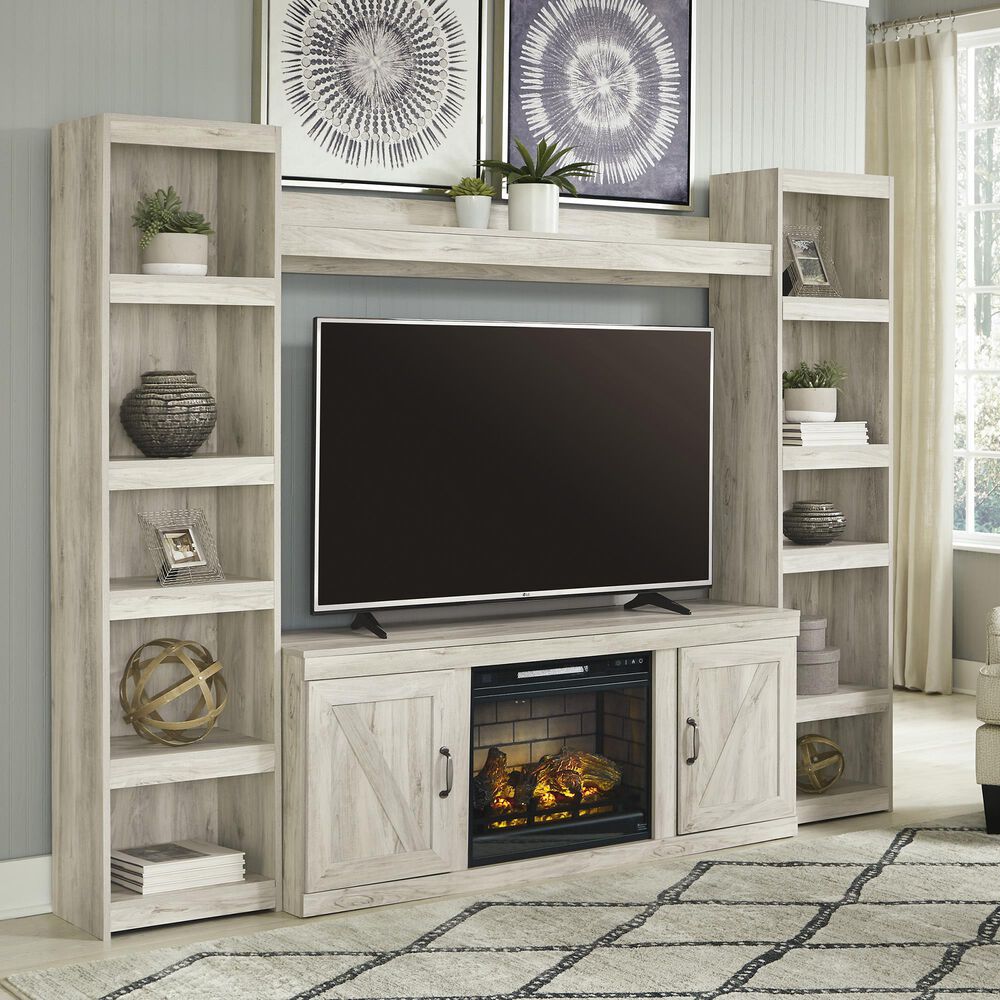 Ashley Bellaby 60&quot; TV Stand in Whitewash, , large