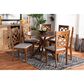 Baxton Studio Jana 7-Piece Dining Set in Grey/Walnut Brown, , large