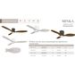Minka-Aire Ventiara 52" LED Flush Mount Indoor/Outdoor Ceiling Fan in Flat White, , large