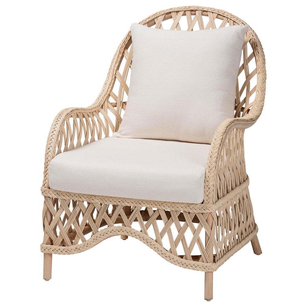 Baxton Studio Florence Arm Chair in Neutral, , large