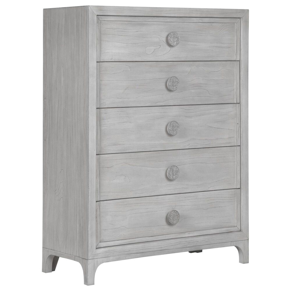 Urban Home Boho Chic 5-Drawer Chest in Washed White, , large