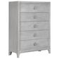 Urban Home Boho Chic 5-Drawer Chest in Washed White, , large