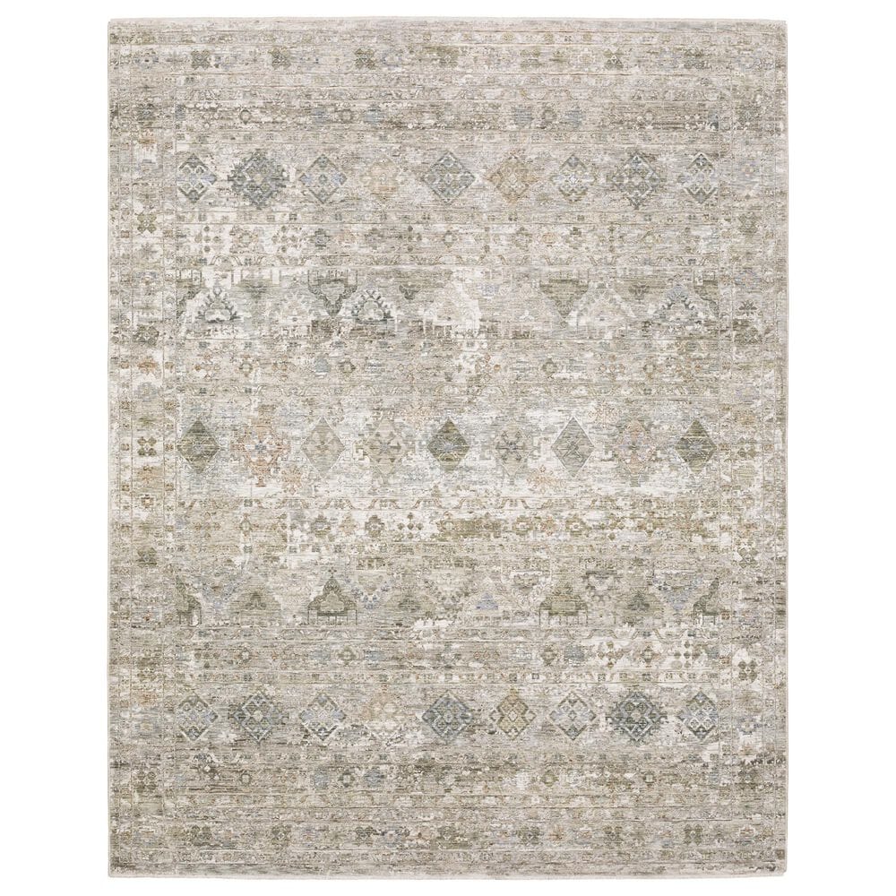 Oriental Weavers Avalon Southwestern Beige and Blue 3"2" x 5" Area Rug, , large