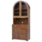 HOMLUX 75" Arched Kitchen Pantry Cabinet with LED Light in Walnut, , large