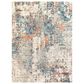 Surya Pune Deep Teal, Sky Blue, Light Beige, Tan, Dark Brown and Burnt Orange 2" x 2"11" Area Rug, , large
