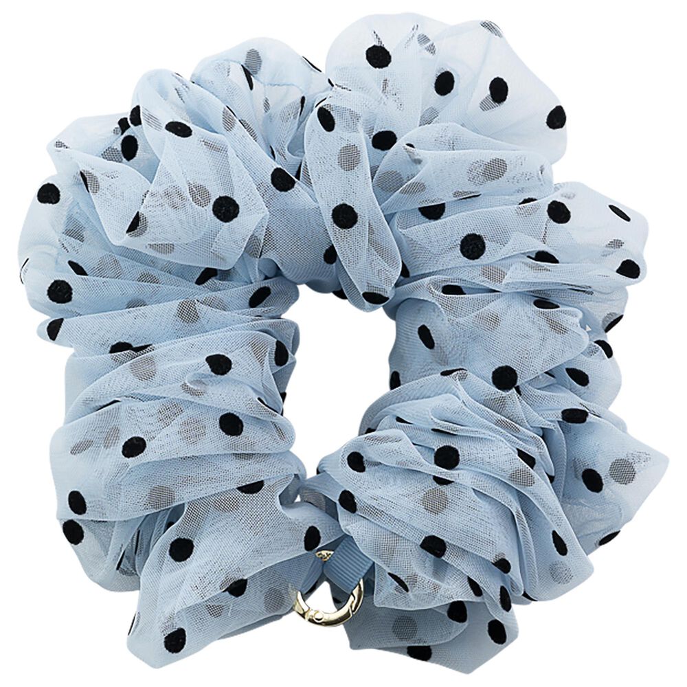 PopSockets Scrunchie Wristlet in Polka Dot Tulle Blue, , large