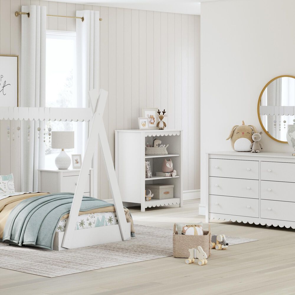 Ashley Hallityn Toy Storage Bookcase in Matte White, , large