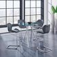 Global Furniture USA Bar Table with Glass Top in Chrome, , large