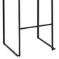 Lumisource Fuji Stackable Barstool with White Faux Leather Cushion in Black (Set of 2), , large