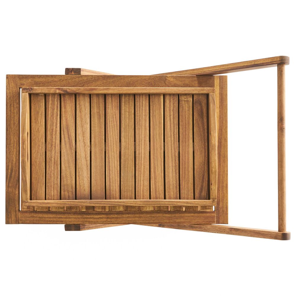 Hearth and Haven Riviera Bar Cart in Natural Stained with Glass Holders, , large