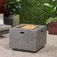 Noble House Wellington 33" Square Concrete-Look Fire Pit in Brushed Brown, , large