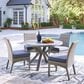 Ashley Half Moon Beach Patio Side Chair with Cushion in Gray (Set of 2), , large