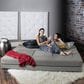 Jaxx Zipline Convertible Sleeper Sofa and Ottoman in Pewter, , large