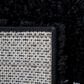 Safavieh Venus Shag VNS604Z 6"7" Square Black and Ivory Area Rug, , large