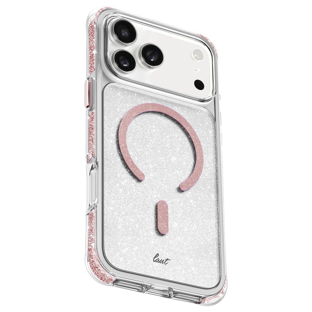 LAUT Aero Sparkle Case with MagSafe for iPhone 17 Pro in Crystal Pink, , large
