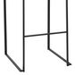 Lumisource Fuji High Back Barstool with Beige Fabric in Black (Set of 2), , large