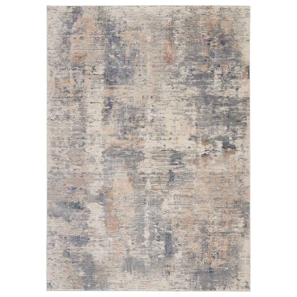 Nourison Rustic Textures RUS05 9"3" x 12"9" Beige and Grey Area Rug, , large