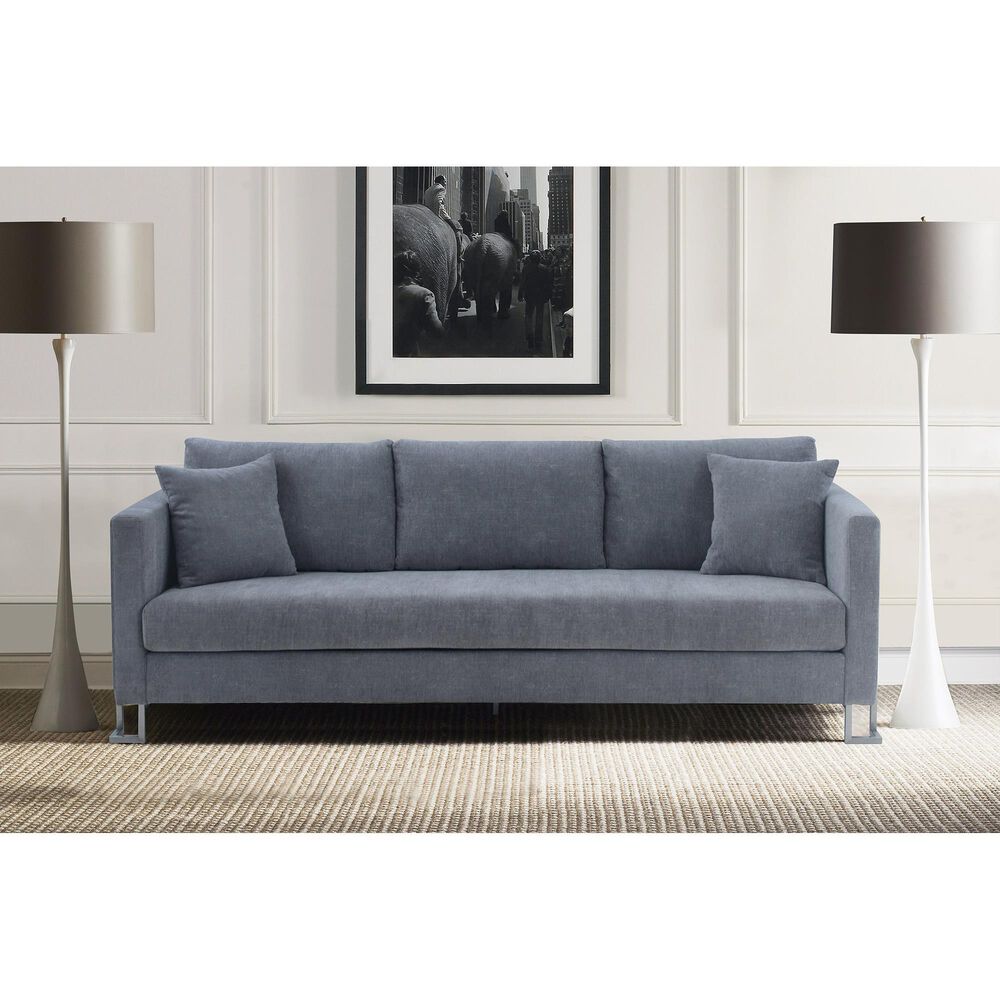 Blue River Heritage 2-Piece Sofa &amp; Chair Set in Gray/Brushed Stainless Steel, , large