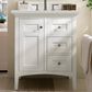 James Martin Vanities Palisades 30" Single Bathroom Vanity in Bright White with 3 cm Eternal Jasmine Pearl Quartz Top and Rectangular Sink, , large