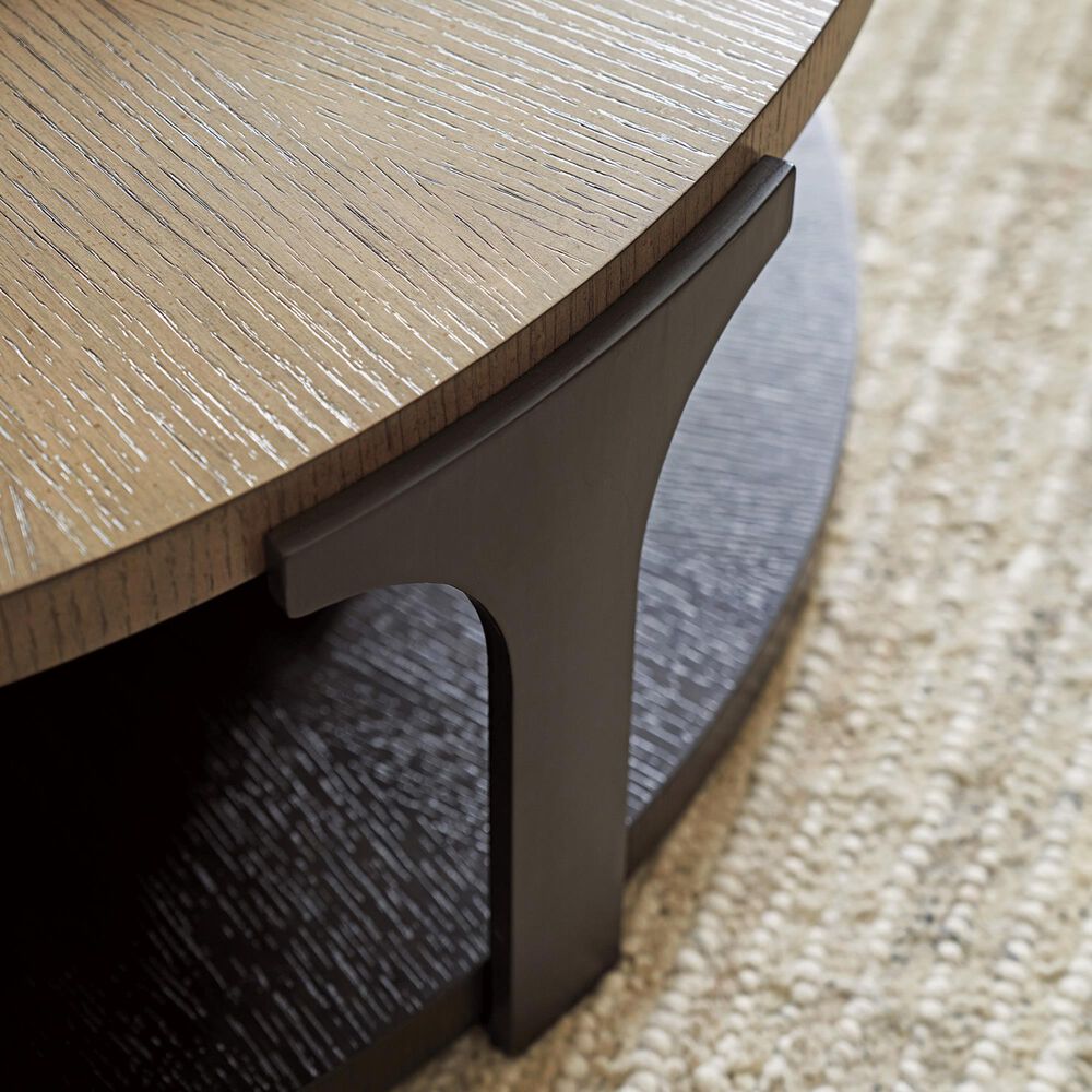 Lexington Furniture Zanzibar Kenya 1-Shelf Cocktail Table in Medium Taupe, Deep Espresso and Dark Umber, , large