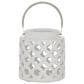 Maple and Jade 8" Circles Decorative Indoor/Outdoor Decorative Candle Lantern in Polished White and Silver, , large