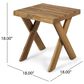 Hearth and Haven Square Patio End Table in Teak, , large