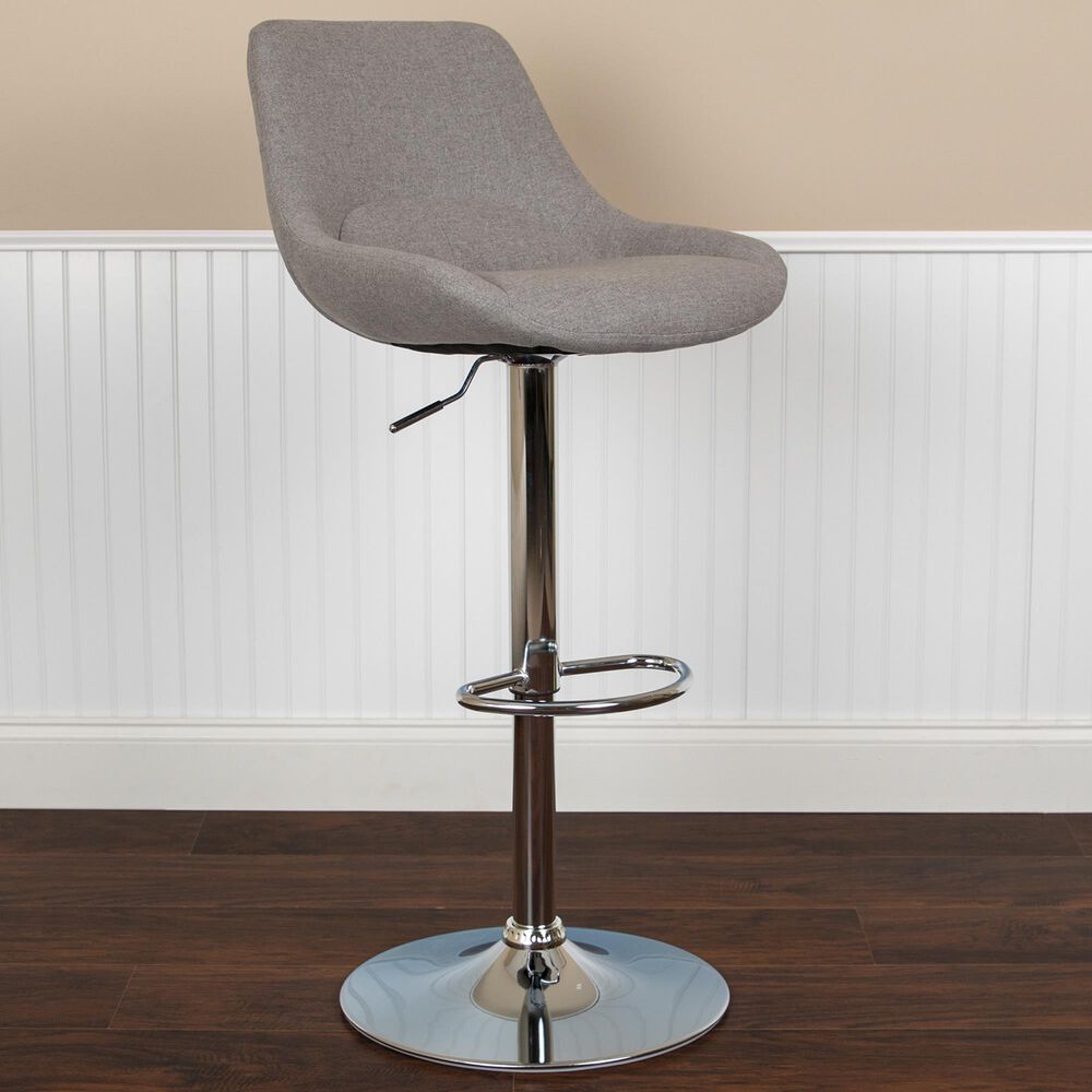 Flash Furniture Adjustable Barstool in Gray, , large