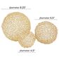CosmoLiving by Cosmopolitan Geometric Orb Sculpture in Gold (Set of 3), , large