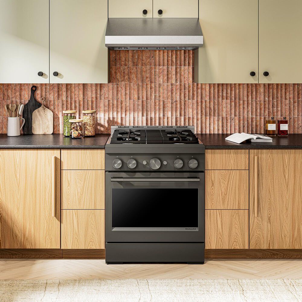 KitchenAid 4.1 Cu. Ft. Commercial-Style Gas Range in Black Ore, , large