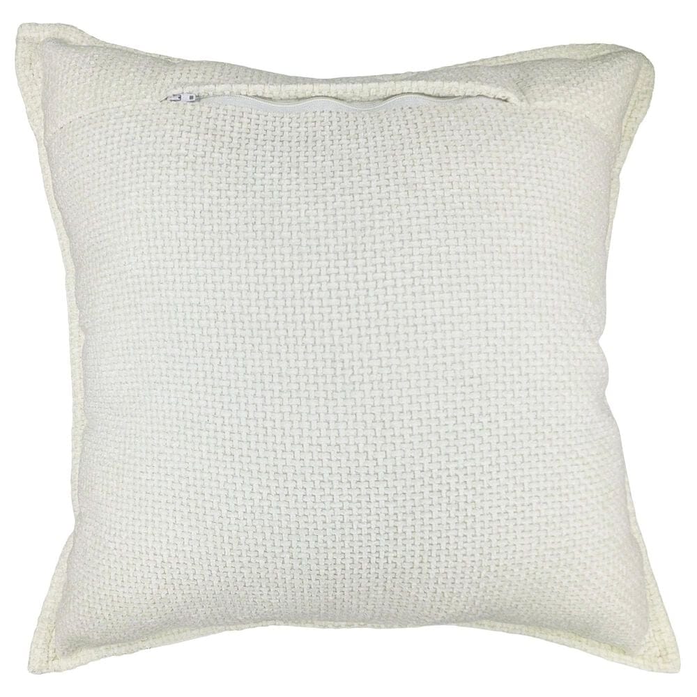 Chanasaya 20" Square Textured Accent Throw Pillow in Ivory, , large