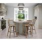 LumiSource Preston Swivel Counter Stool in Whitewashed and Antique Copper, , large