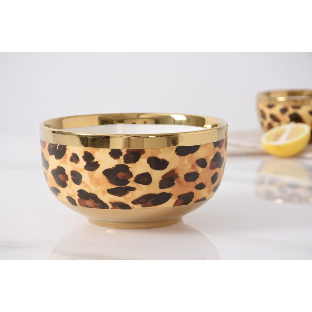 Pampa Bay Animal Print 6&quot; Round Small Bowl in Gold, , large
