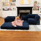 Jaxx Unsofa Stationary Sofa in Midnight Blue, , large