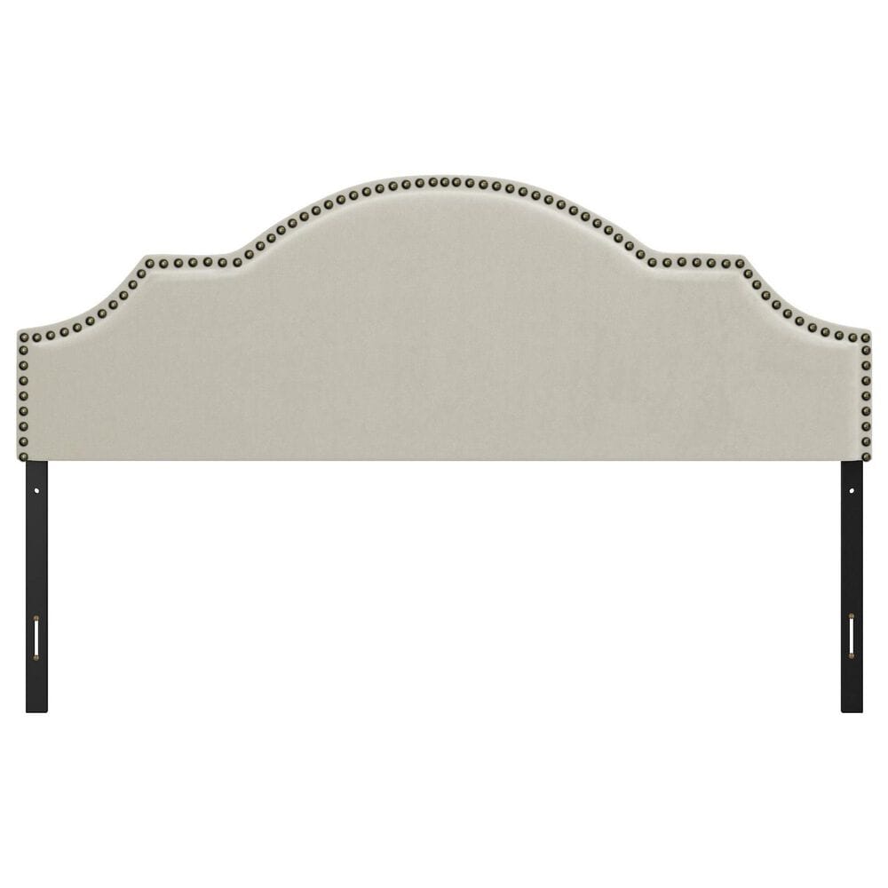 Richlands Furniture Cynthia Upholstered King Adjustable Headboard in Cream, , large