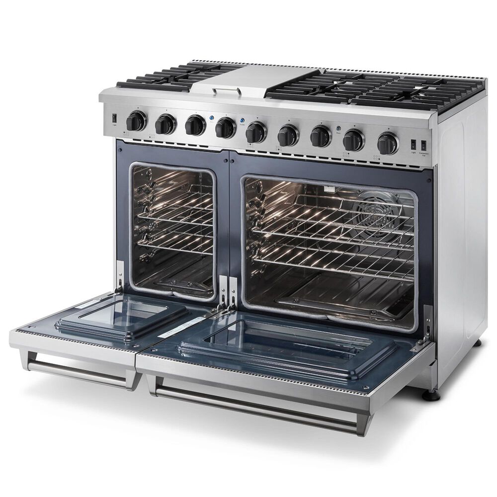 Thor Kitchen 48&quot; Freestanding Professional Liquid Propane Range with Storage Drawer in Stainless Steel, , large