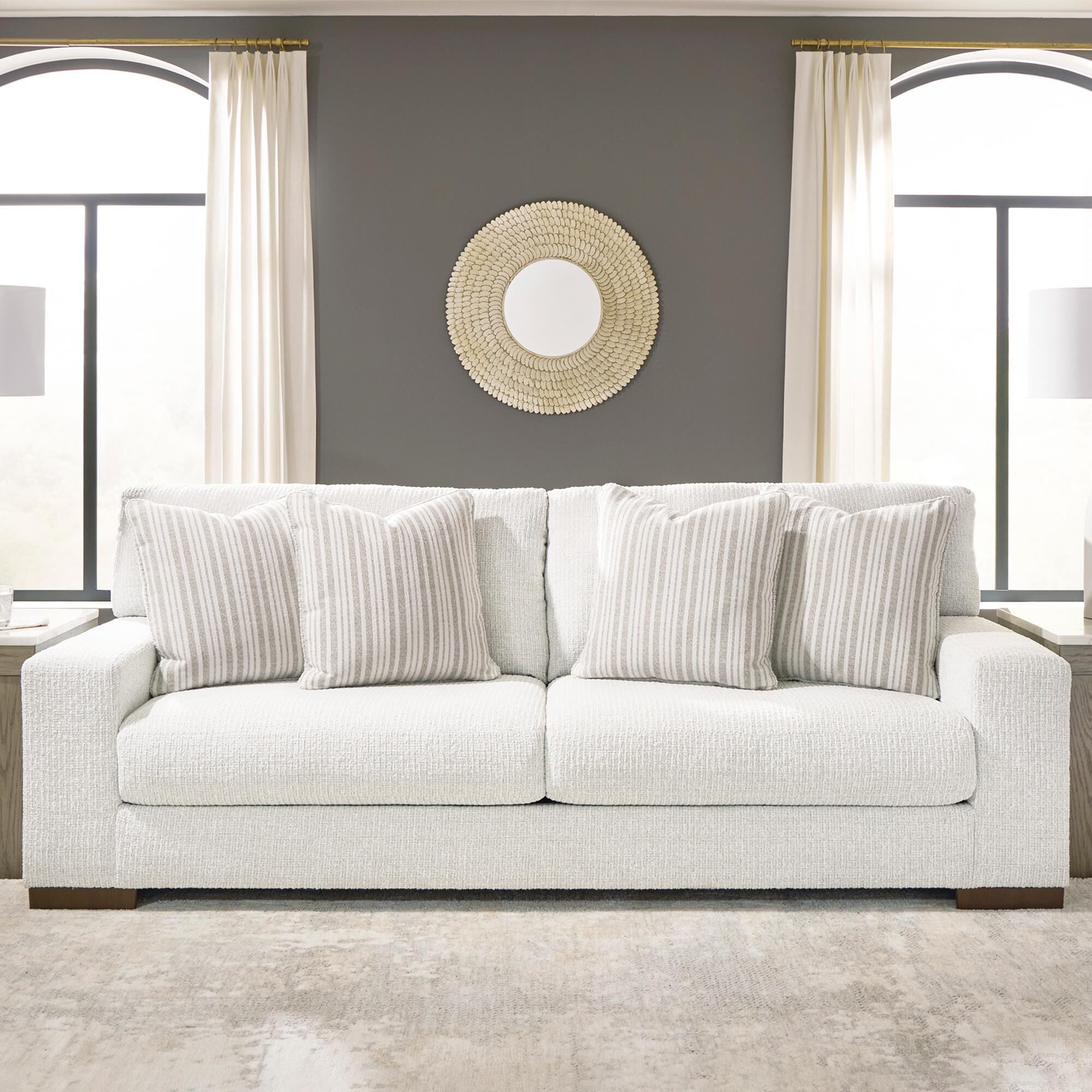 Ashley Hartside Stationary Sofa in Frosted with Next-Gen Nuvella