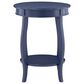 Linon Home Decor Aura Round Side Table in Navy Blue, , large