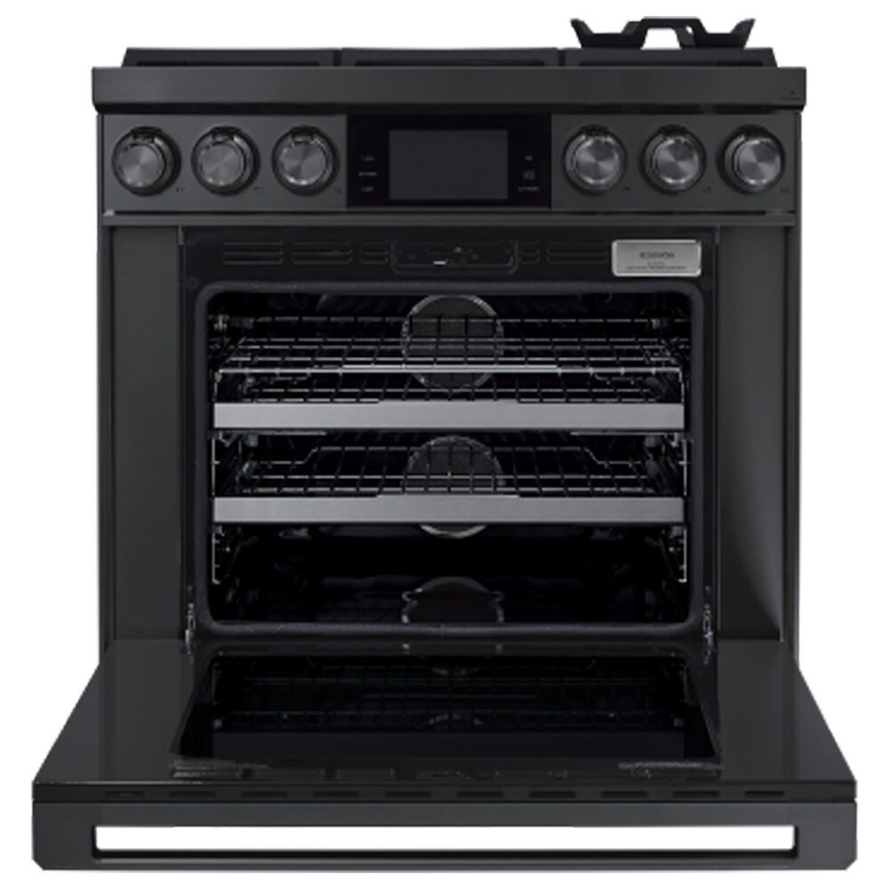Dacor 36" Dual-Fuel Steam Range in Graphite Stainless Steel, , large