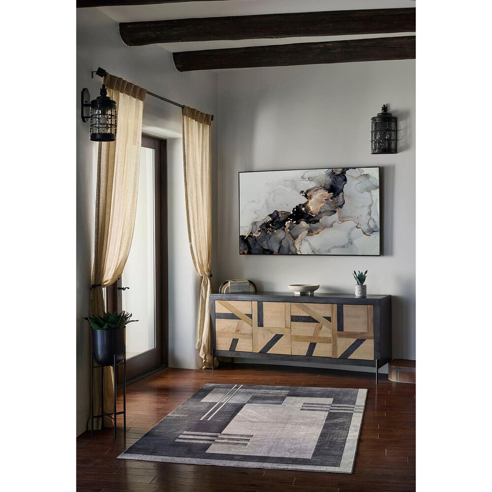 Momeni Edition EDI-4 3&#39;10&quot; x 5&#39;7&quot; Charcoal Area Rug, , large