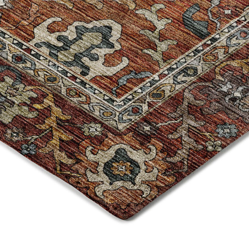 Dalyn Rug Company Silk Road Paprika, Chocolate, Ivory, Gold, Copper, Blue, Teal and Mocha 3&#39; x 5&#39; Area Rug, , large
