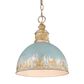 Golden Lighting Alison Medium Pendant in Vintage Gold and Teal, , large