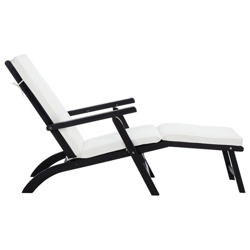 Safavieh Piscataway Patio Lounge Chair in Black, , large