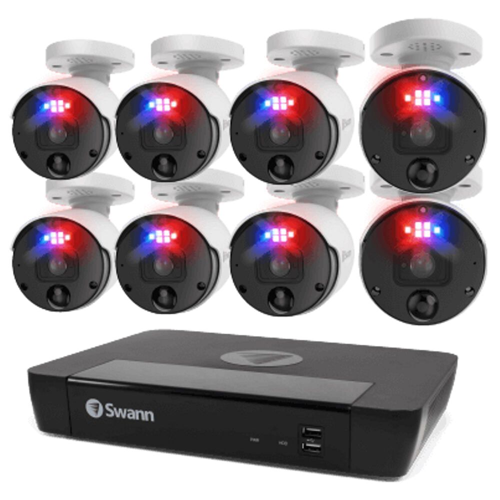 Swann 8 Camera 8 Channel 4K Ultra HD Pro Enforcer NVR Security System in White, , large