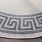 Safavieh Bermuda 8" Round Ivory and Blue Indoor/Outdoor Area Performance Rug, , large