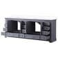 Lexora Home Dukes 84" Double Bathroom Vanity in Dark Grey with 2 cm White Cultured Marble Top and Rectangular Sinks, , large