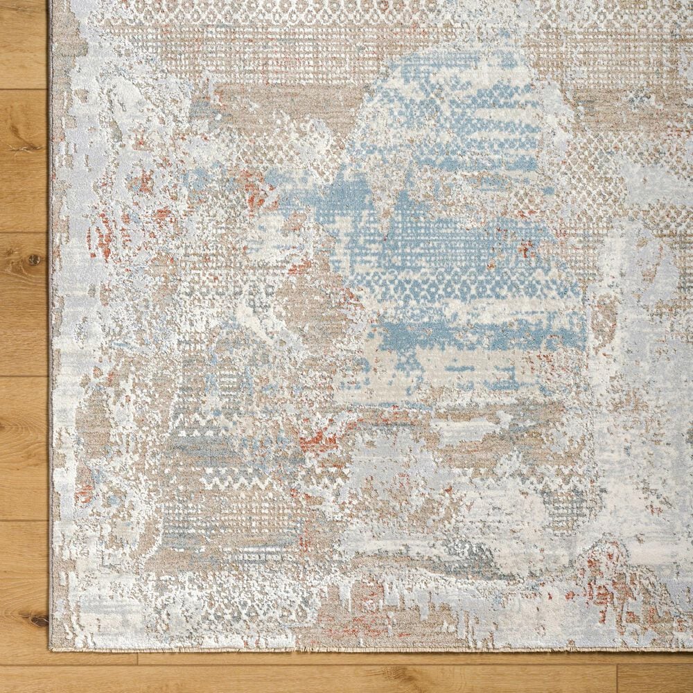 Surya Brunswick 2&#39;7&quot; x 3&#39;11&quot; Blue, Taupe, Cream, Seafoam, Olive and Tan Area Rug, , large