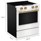 KitchenAid 5.3 Cu. Ft. Smart Slide-in Electric Range in Porcelain White, , large