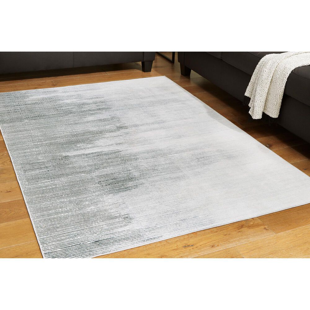 Ashley Milset 8&#39;1&quot; x 10&#39; Black, White and Gray Area Rug, , large