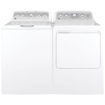 GE Appliances 4.6 Cu. Ft. Top Load Capacity Washer and a 7.2 Cu. Ft. Electric Dryer with HE Sensor Dry in White, , large