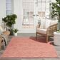 Nourison Versatile 5" x 7" Coral and Orange Indoor/Outdoor Area Rug, , large
